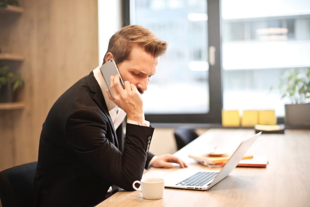 man making a phone call