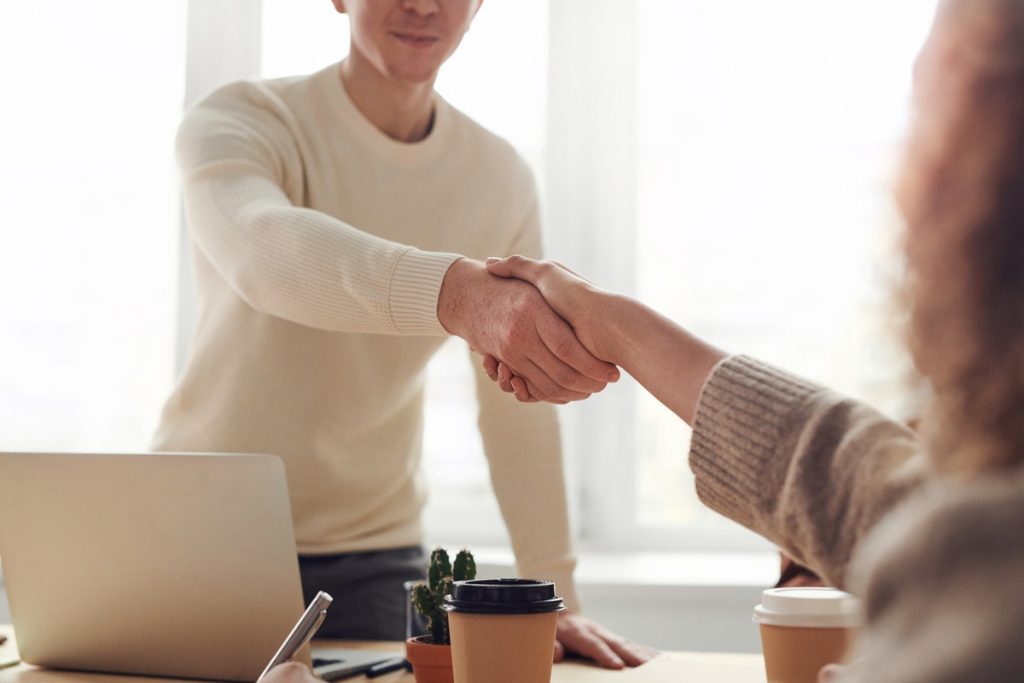 businesspeople shaking hands